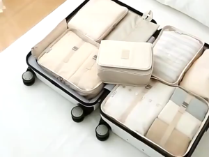 7 Pcs Waterproof Set Travel Organizer Storage Bags Suitcase Packing Cubes Set Cases Portable Luggage Clothes #cd003#
