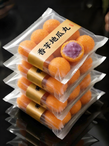 GUOSHENGJING | Sweet Potato and Purple Sweet Potato Balls Breakfast Semi-finished