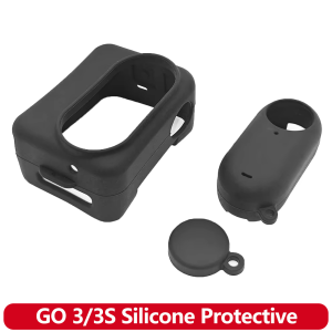 GO 3/3S Silicone Protective Case Lens Cap GO 3 Camera Cover for Insta360 GO 3 3S Action Cameras Full-Body Protection