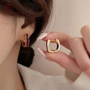 Frascati Simple Design Enamel Splice Metal Geometric Square Earrings Fashion Jewelry New in Accessories For Womens Earrings