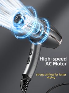 AUX | AUX Professional Salon Hair Dryer 2400W High Power Negative Ion Fast Drying Hair Care Barber Shop Electric Blow Dryer 330