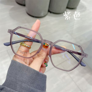 Ultra-Light Pure Titanium Matte Purple Blue Light Blocking Glasses round Face Womens Style Fashionable Danny Green ST612