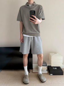 Quần Short Thể Thao Nam Màu Xám Nhạt Quần Chạy Bộ Quần Thể Thao Cleanfit Quần Dài Năm Điểm Phong Cách Mỹ Quần Dài Thường Ngày Mùa Hè