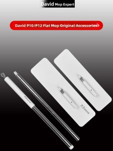 David P12 Flat Mop Head Hand Wash Free Stainless Steel Pole Connectors Ultrafine Fiber Mop Head for Household Cleaning