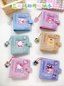 ins Korean mini 3-hole Kulomi small photo album card album 3 inches goo card Polaroid cinnamon dog storage album folder this business card folder binder is suitable for KPOP idol photo card collection book