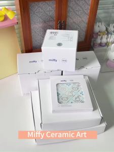 Miffy | Miffy Flower-shaped Dish Flower Window Friends Jingdezhen Porcelain Scalloped Plate Snack Fruit Tray Home Decor Gift
