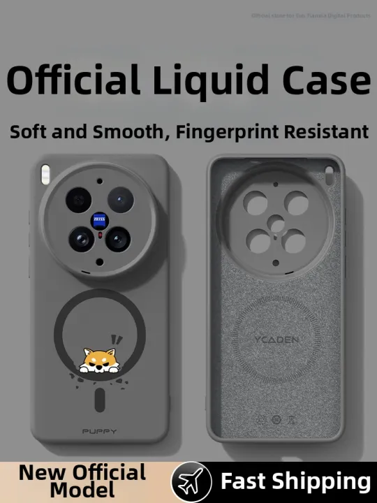 Phone Camera Box Magnetic Liquid Silicone Shockproof Phone Case with Full Camera ...