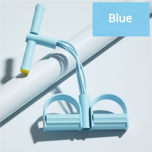 4-Tube Pedal Puller Multifunction Tension Rope Sit-Up Assist Fitness Equipment Waist Abdomen Yoga Exercise Elastic Pulling Rope