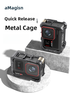 Amaigsn Insta360 Acepro2 Rabbit Cage Metal Anti-fall Street Photography Handle Quick Release Digital Camera Accessories