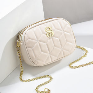 Mini Chain Crossbody Phone Bag Womens Fashionable Versatile Small Square Bag Soft PU Leather Leisure Casual Lockchain Handle