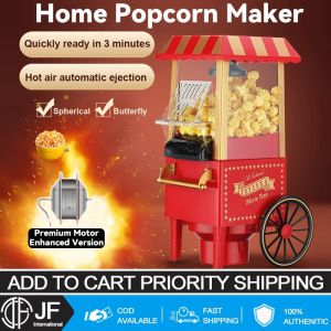JF Upgraded Popcorn Maker Electric Machine Portable Household Blowing Popper Mesin Buat Popcorn
