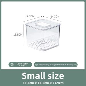 BANGJIAYI | Food Grade Refrigerator Organizer Large Capacity Transparent Fresh Keeping Box