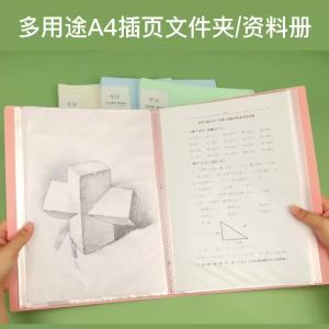 HUAJIE 1PCS A4 Clear Display Book 20/40 Pockets Transparent Document Folder Photo Album Binder for Office School Study