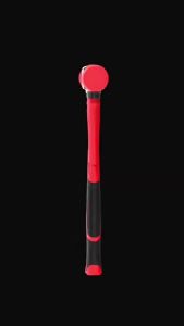 JUSTINLAU 1PC Solid Rubber Hammer Rubber Mallet Shock Resistant Hand Tool Non-Marking Rubber Head Hammer For Floor Tile Installa