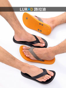 2025 New Mens Outdoor Anti-Slip Rubber Sandals Comfortable Casual Slip-On Beach Shoes Trendy Flat Heel Summer Sandals