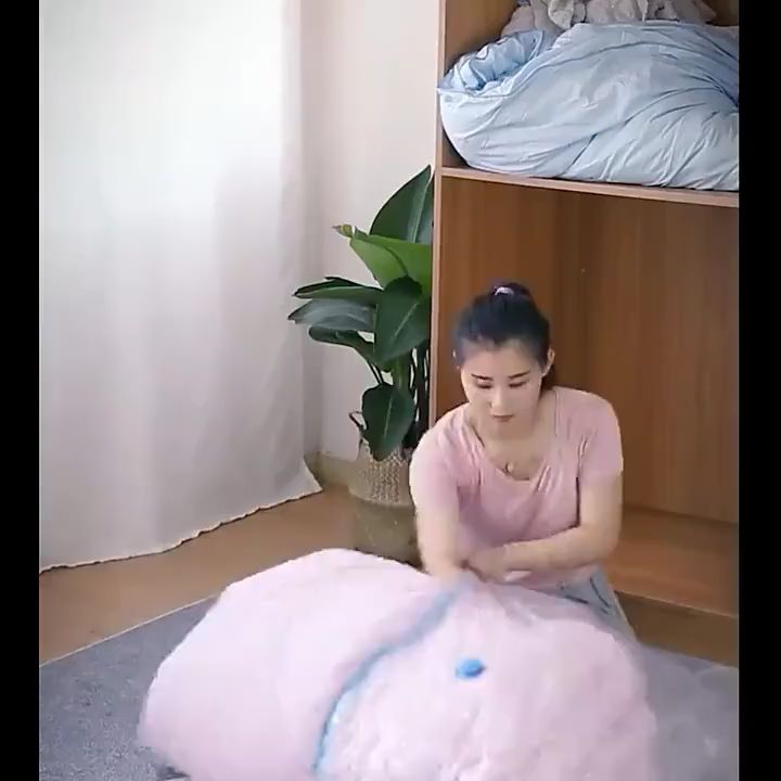 Vacuum Storage Bag Foldable Organizer Travel ClothesStorage Bag Space Saving Seal Bags 真空压缩袋