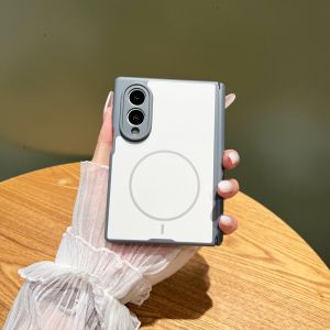 szhaiyu | For Samsung Galaxy Z Fold 8 Ultra Z Fold 8 7 6 5 Frosted Case For Magsafe With Hinge Full Lens Shockproof Solid Color Back Cover