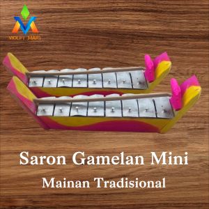 Saron Gamelan mini mainan Tradisional 8 bilah nada