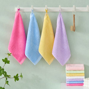 10 Pack Bamboo Fiber Face Towel Baby Bamboo Charcoal Square Small Tower Face Wash Bath Face Towel Small Tower Better than Cotton