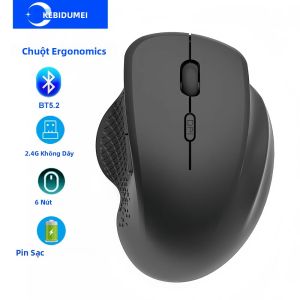 Chuột Không Dây 6 Nút Tiện Dụng Bluetooth 2.4G 400mAh Có Thể Sạc Lại Chuột Chơi Game Quang Học 1600DPI Cho Máy Tính Xách Tay PC - Tay Cầm Thoải Mái