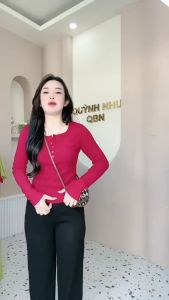 Áo Cổ Tròn Nữ Chất Thun Gân Đũa Tay Dài Vạt Bầu Phối Cúc Mặc Nhà Đi Chơi Đẹp Thời Trang Giá Rẻ Nhất Sale Ngay Tại Lazada