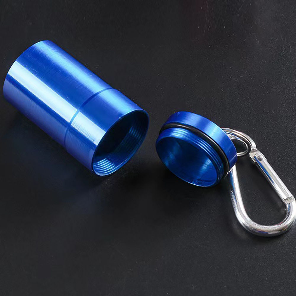 1Pcs Windproof Aluminum Pocket Ashtray With Lid Portable Keychain Cigarette Ash Storage Tube Holder Outdoor Accessory
_voghion.com