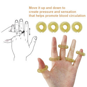 100 PCS Acupressure Rings Spiky Finger Ring Acupressure Ring Set Silent Stress Massager Finger Pressure Reducing Interactive Toy