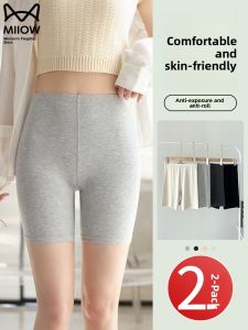 miiow | Cat Woman Modal Briefs High Waist Three-quarter Length Seamless Comfortable Plus Size Summer New Style Slimming Safety Pants