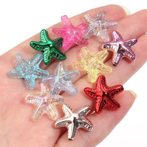 20 ชิ้นสีปลาดาวลูกปัด Charms อะคริลิค Spacer ลูกปัดแบบหลวมสําหรับเครื่องประดับ DIY ทําอุปกรณ์สร้อยข้อมือทําด้วยมืออุปกรณ์