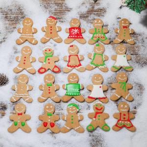 Handmade Christmas Gingerbread Men Cookie Sugarcoat Biscuit Candy DIY Company Annual Meeting Creative Childrens Gift Box