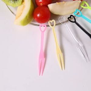 (แพ็ค 500 ชิ้น) ส้อมพลาสติก ส้อมจิ้มผลไม้ จิ้มขนม ของว่าง แบบใช้แล้วทิ้ง #P763