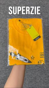 Baju anak laki laki astronot luar angkasa Atasan anak cowok roket ROKET BULAN MUSTARD kaos ecer Abadigrosir bandung