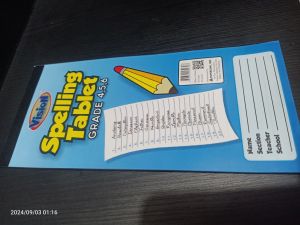 Spelling booklet for grades 1 to 3 and grades 4 to 5 sold per pad