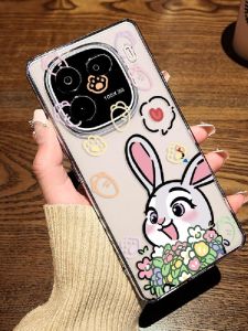 Cute Couple Transparent Floral Fox Nick Judy Design Soft TPU Phone Case for VIVOiQOO15/13 Neo10 Z10turbo+ Z9 7se Protection