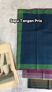 Nina Sapu Tangan Pria Ukuran Persegi 39x39cm Bahan Katun Berkualitas Premium Motif Garis Polos Termurah