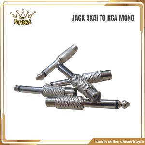 Jack Jek Akai To RCA / Sambungan Jek Mic Gitar / Converter Jack 65mm To RCA