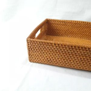 LusioSB Keranjang Rotan Hampers 4 Ukuran Keranjang Roti Rectangle