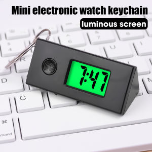 Portable Digital Electronic Clock Green Backlight LCD Display Student Exam Study Library Silent Luminous Mini Pocket Watch