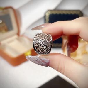 Nhẫn Huitan Khoét Rỗng Dành Cho Nữ Vàng/Bạc Đơn Giản Phong Cách Thẩm Mỹ Phụ Kiện Dành Cho Nữ Dự Tiệc Hàng Ngày Trang Sức Hợp Thời Trang
