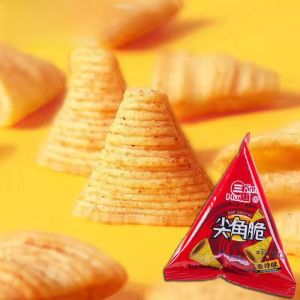 Triangular Crispy Snacks Hot Pot Shop Tiger Tooth Crispy Potato Chips Oil Fried Snacks Independent Bag Packaging 10g Each