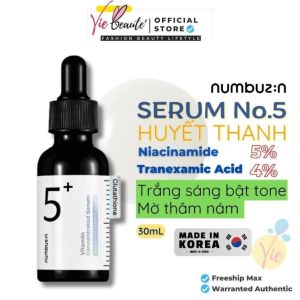BEST SELLER FULL BOX -Serum Trắng Da Mờ Thâm Nám NUMBUZIN No.5 Vitamin Concentrated Serum 30ml
