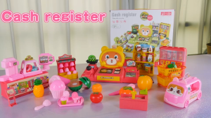 Cash Register Toy Super Market Toy Set Cashier Toys for Kids Girl Educational Toys That Simulate Supermarket Cash Register Simple Calculator Toy
