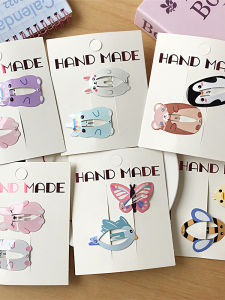 คลิป Bb สัตว์สร้างสรรค์สีสันสดใส น่ารัก การ์ตูน เครื่องประดับผมเด็กคลิปผมด้านข้างผมทาสี Bobby Pins หญิงอุปกรณ์เสริมผม