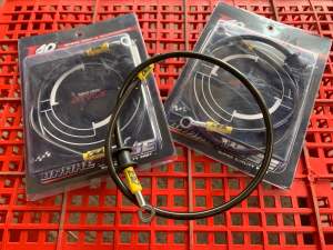 Slang selang rem rim depan TAD COPY TDR Hitam Karbon panjang 76cm