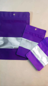 [10x15cm] 10 pcs Standing Pouch Alumunium Windows Warna Ungu 10 x 15 cm I Plastik kemasan makanan | Kemasan biji Kopi I Kemasan Snack Ziplock | kemasan anti tumpah