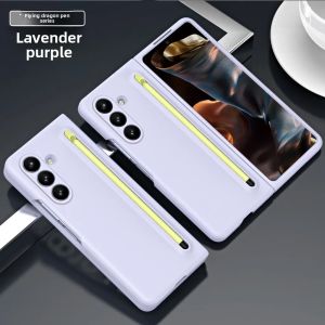 szhaiyu | Shockproof Matte Solid color Phone Case For Samsung Galaxy Z Fold 8 7 6 5 4 Ultra with S Pen Slot Stylus Protection Hard Cover