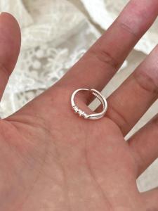 Nhẫn Mở Xoắn Ốc Dành Cho Nữ Dòng Mỏng Tối Giản Thiết Kế Thép Titan Thời Trang Sành Điệu Phong Cách Hàn Quốc Nhẫn Trang Sức Tươi Ra