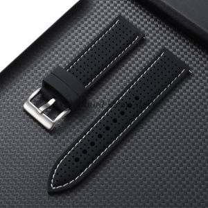 For Seiko Premium Silicone Watch Band 20mm 22mm 24mm Soft Rubber Strap Breathable Watch Strap Quick Release Wristwatch Bracelet