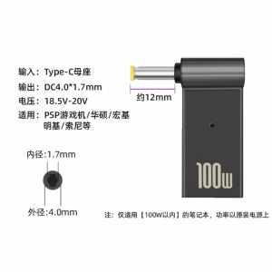 DoRux | PD Fast Charging Type C to DC Adapter 100W