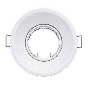 JOYINLED Round Square Recessed Ceiling Spotlight Frame Adjustable LED Light Fixture for GU10 MR16 Bulbs White Black Cutout 60mm